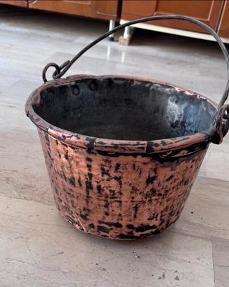 Pentole in rame antiche anni 60 vintage rustiche