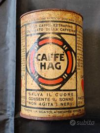 Scatola latta caffè Hag