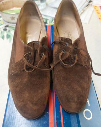 scarpe da donna scamosciate vintage tipo oxford