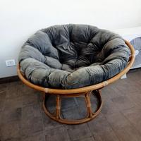 Poltrona papasan in vimini
