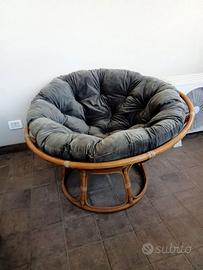 Poltrona papasan in vimini