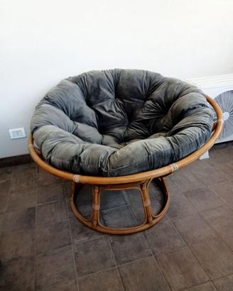 Poltrona papasan in vimini