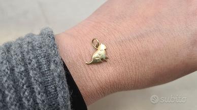 Ciondolo DoDo Gatto in Oro 18 kt 2 gr circa