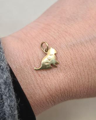 Ciondolo DoDo Gatto in Oro 18 kt 2 gr circa