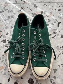 Converse Chuck 70 Suede Ox (Basse) - Verde/Arancio