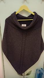 Poncho color grigio scuro