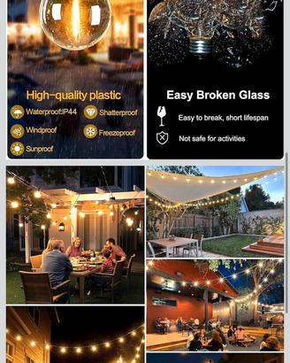 Catena di luci luminosa esterno led 1w