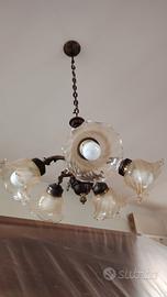 lampadario a 5 luci + 2 applique a parete