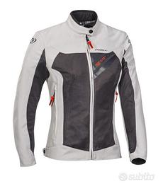 Giacca moto donna in tessuto.