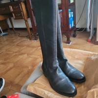 stivali in pelle morbida colore testa di moro