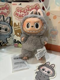 Labubu Macaron originale Pop Mart grigio nuovo