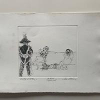 Walter Piacesi Acquaforte Sala d’attesa Firmata