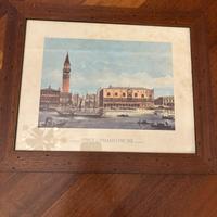 quadro stampa Venezia con cornice arte povera