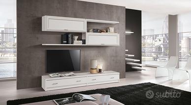 PARETE ATTREZZATA IDEALE COME LIBRERIA E PORTA TV