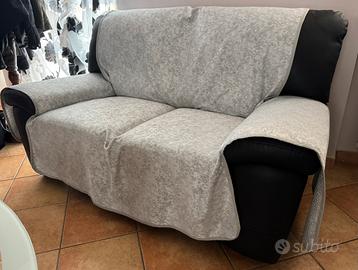 DIVANO 2 POSTI ECOPELLE NERA