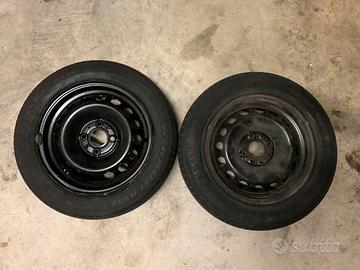 Coppia Cerchi in ferro con pneumatici 185/60 r14