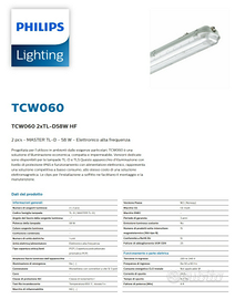 Plafoniera Stagno Philips 2x58W