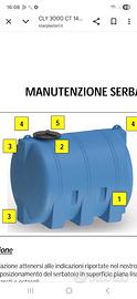 Serbatoio polietilene 3000lt orizzontale