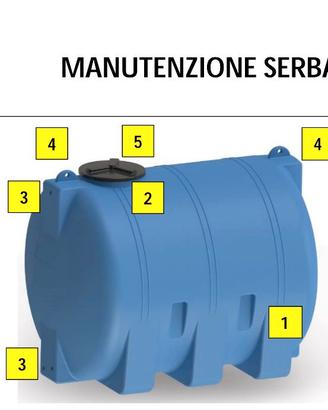 Serbatoio polietilene 3000lt orizzontale