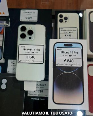 IPHONE 14 PRO 256 GB BIANCO batteria 100%