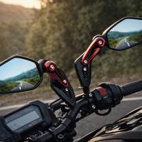Specchietto retrovisore moto in fibra di carbonio