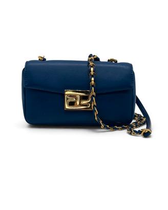 Fendi Be Baguette Blu in Pelle