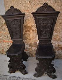 ANTICA COPPIA DI SCRANNI.