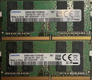 16 + 16 gb RAM | DDR4 | so-dimm (laptop)