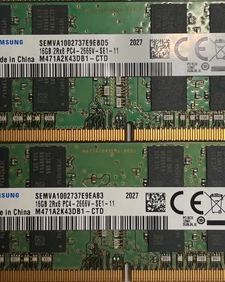 16 + 16 gb RAM | DDR4 | so-dimm (laptop)