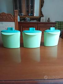 Set 3 Barattoli Cucina Vintage Space Age Anni 70