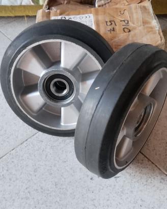 Ruote coppia Transpallet Gommate 180mm