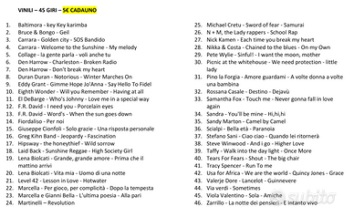 Vinili 45 giri da 5€ a 20€