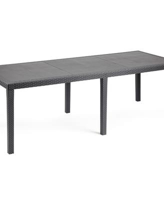 Tavolo e sedie da giardino antracite linea Rattan 
