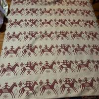 Tappeto/coperta in lana sarda disegno E.Tavolara