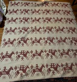 Tappeto/coperta in lana sarda disegno E.Tavolara