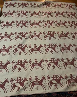 Tappeto/coperta in lana sarda disegno E.Tavolara