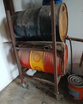 Carrello porta fusti n.2 con 4 ruote