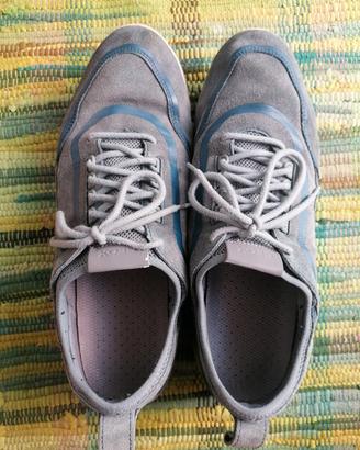 scarpe Sneakers Geox Uomo Grigie  e blu
