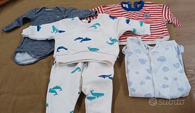 lotto abbigliamento bambino petit bateau 6m/67cm