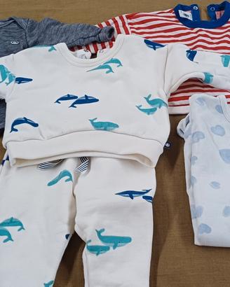 lotto abbigliamento bambino petit bateau 6m/67cm