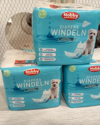 Lotto 3 Confezioni di pannolini a fascia x cane -