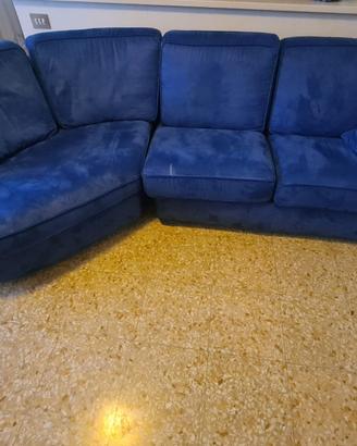 Divano letto 4 posti in microfibra