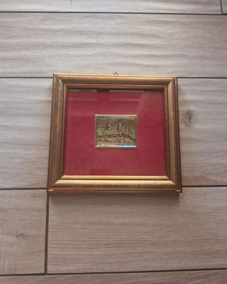 Quadro in miniatura Pandora artigianale foglia oro