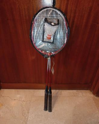 Set racchette e volani badminton con custodia 