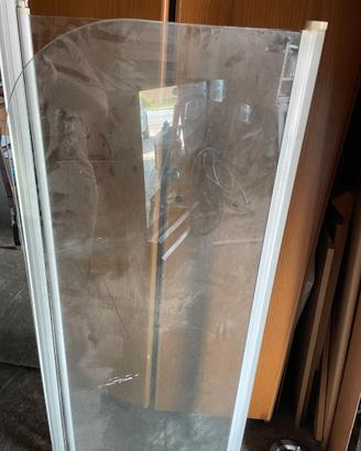 box doccia vasca in vetro con supporto