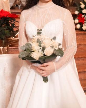 Abito da sposa taglia 38-40 con Velo e Sottogonna