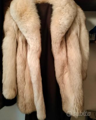pelliccia volpe bianca taglia 42/44