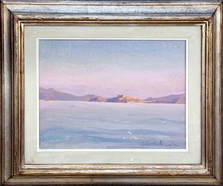 Castelvecchi Giancarlo pittore quadro olio Marina