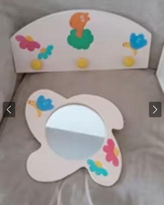 FASCIATOIO  COMPLETO CON SPECCHIO E APPENDIABITI