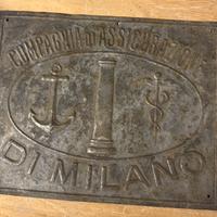 Targa in metallo Compagnia di assicurazione Milano